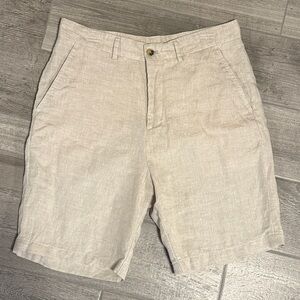 New Zara Lino Bermuda shorts